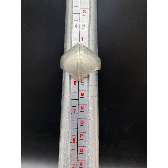 Sterling Geometric Pyramid Ring Pointed Peak Statement Sz 5 DWL 925 - Picture 5 of 11